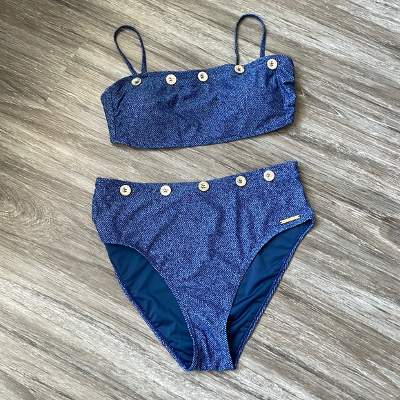 Juicy Couture Swim Juicy Couture Two Piece Navy Bathing Suit Summer Bikini Cute Poshmark